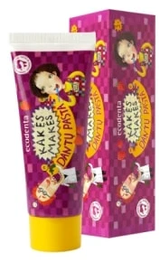 Dantų pasta ECODENTA KAKĖS MAKĖS, aviečių skonio, 75ml