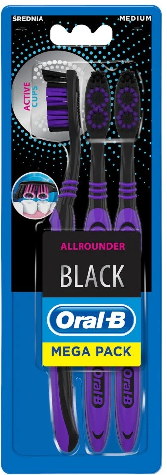 Oral-B Allrounder Juodas Dantų šepetėlis unisex, 1 balení