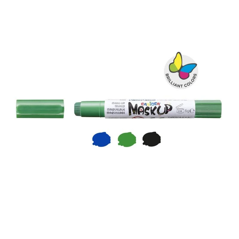 Žalia veido dažų lazdelė Carioca Monster