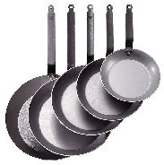 DE BUYER Apvali keptuvė, skersmuo 40 cm CARBONE PLUS