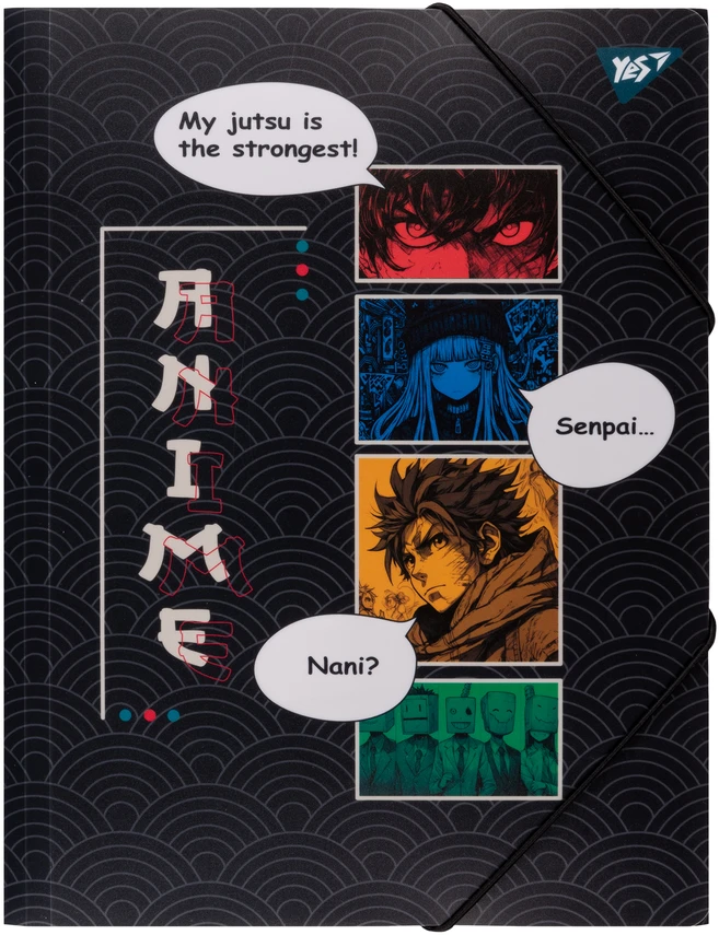 Dėklas dokumentams su gumele YES A4 Anime