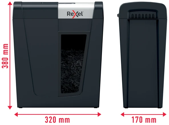 Dokumentų naikiklis Rexel Secure MC4, Whisper-Shred™, P-5, 2x15mm, 14L