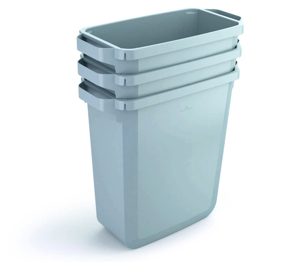 Durable Šiukšlių dėžė rūšiavimui DURABIN® 60L stačiakampė, pilka sp. (dangtis perkamas atskirai)