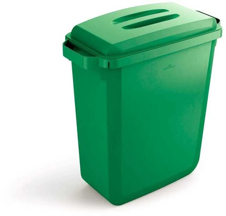 Durable Šiukšlių dėžė rūšiavimui DURABIN® 60L stačiakampė, žalia sp. (dangtis perkamas atskirai)