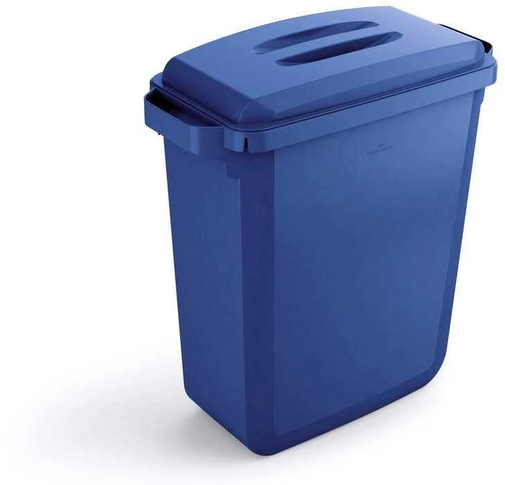 Durable Šiukšlių dėžė rūšiavimui DURABIN® 60L stačiakampė, mėlyna sp. (dangtis perkamas atskirai)