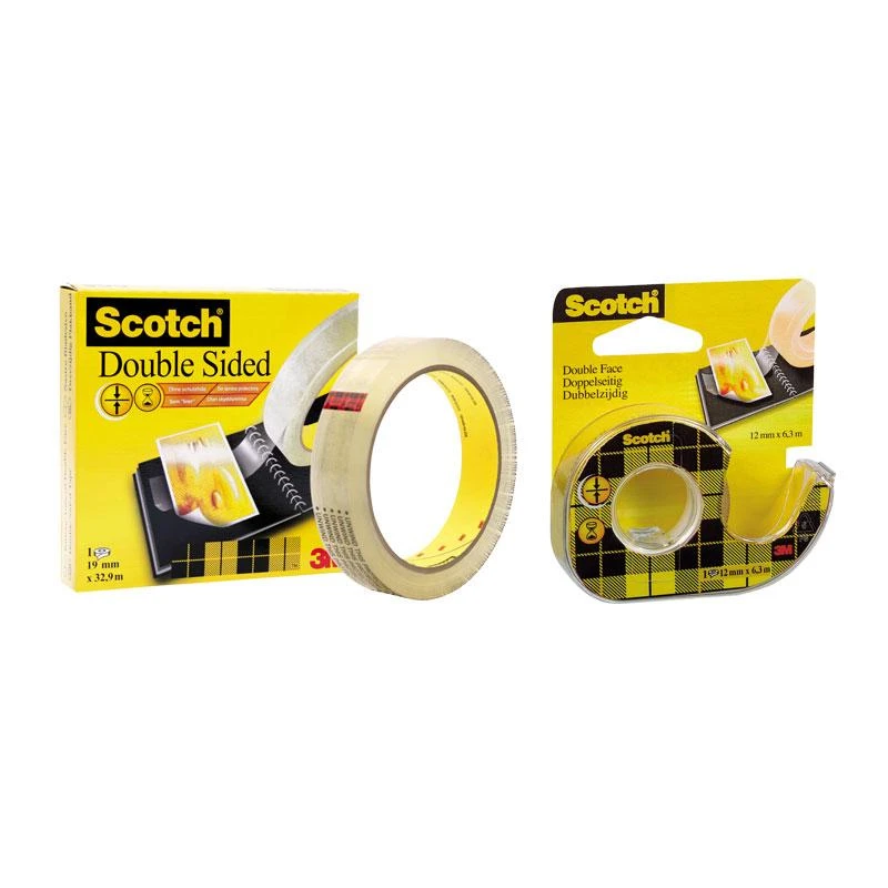 Dvipusė lipni juosta SCOTCH 665, 12 mm x 23 m, skaidri