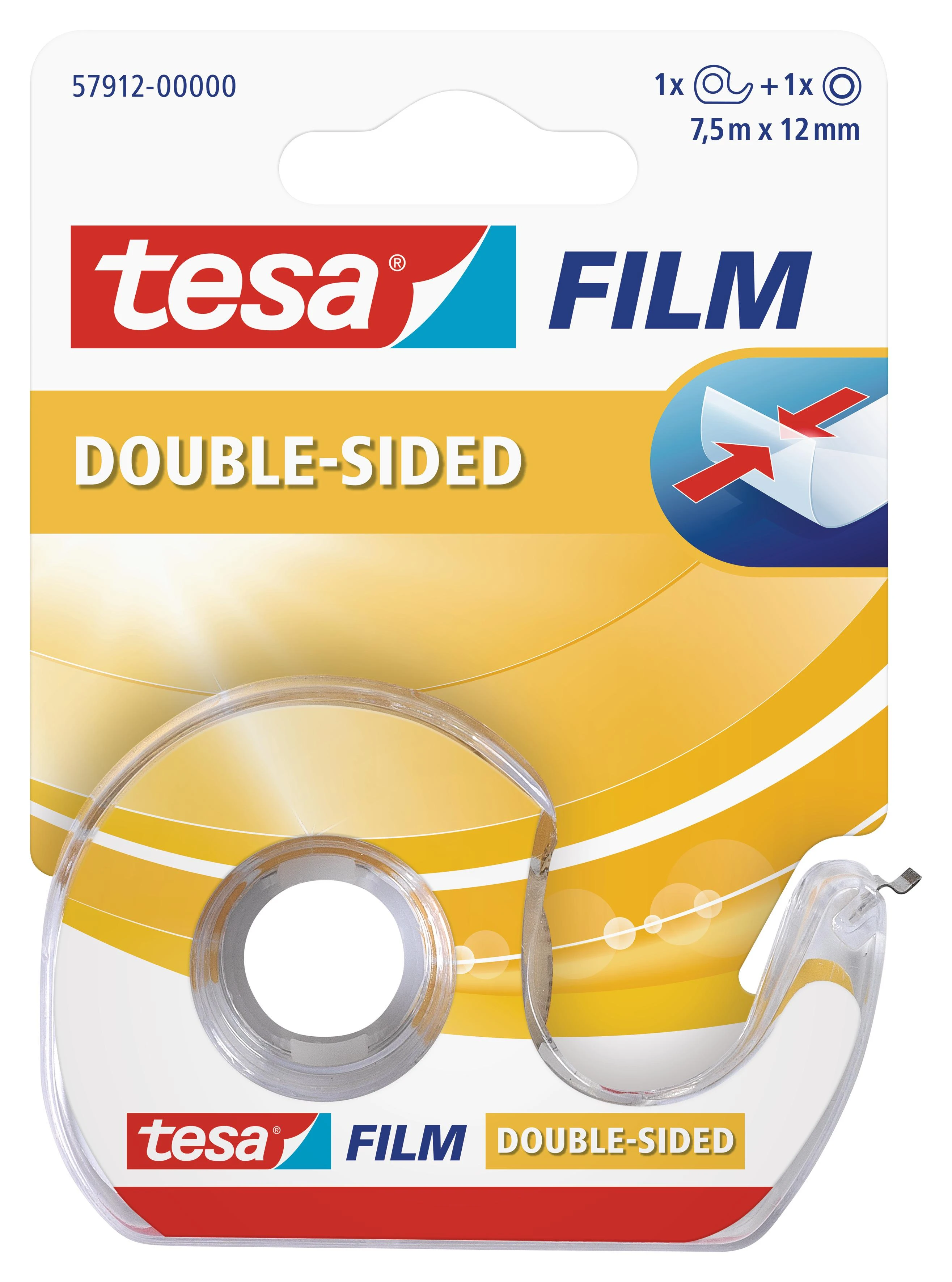 Beiersdorf Lipni juostelė dvipusė Tesa 12mmx7,5m, su laikikliu 1114-210