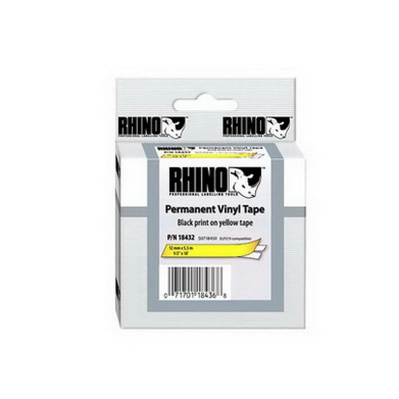 Dymo Vinilinė juostelė RHINO 12MMx5.5M, Geltona