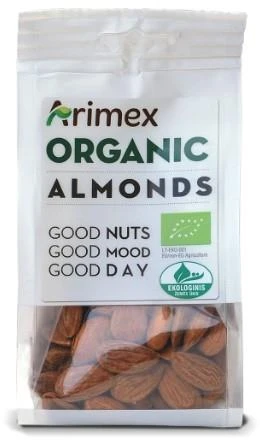 Ekologiški migdolai ARIMEX Organic, 150 g