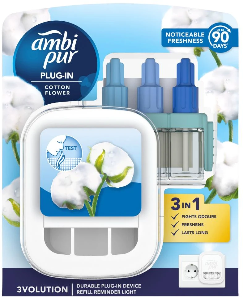 Gaiviklis elektrinis AMBI PUR 3VOL COTTON SK 20ML
