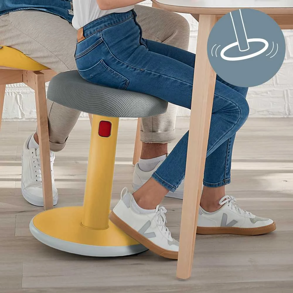 Ergonomiška kėdė Leitz Ergo Cosy, „du viename“, šiltai geltonos spalvos