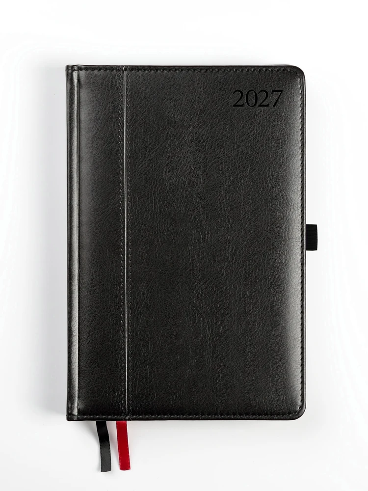 FAT Kalendorius AMBASSADOR Juodas EDITION, 2027, PU, A5, matinė juoda