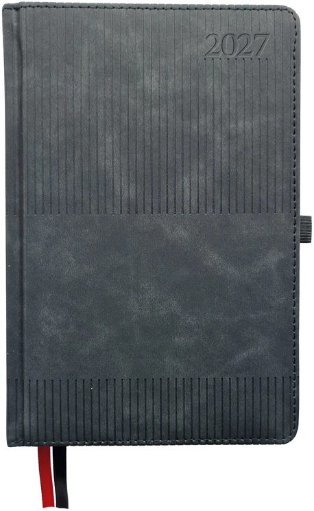 FAT Kalendorius LINE , 2027, PU, A5, juoda LT