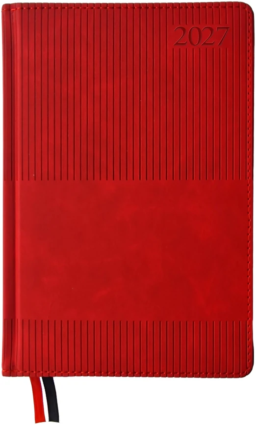 Fat Kalendorius LINE, 2027, PU, A5, raudona LT