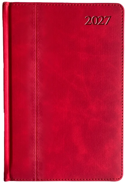 FAT Kalendorius PREMIER PLUS 2027, PU, A5, raudona