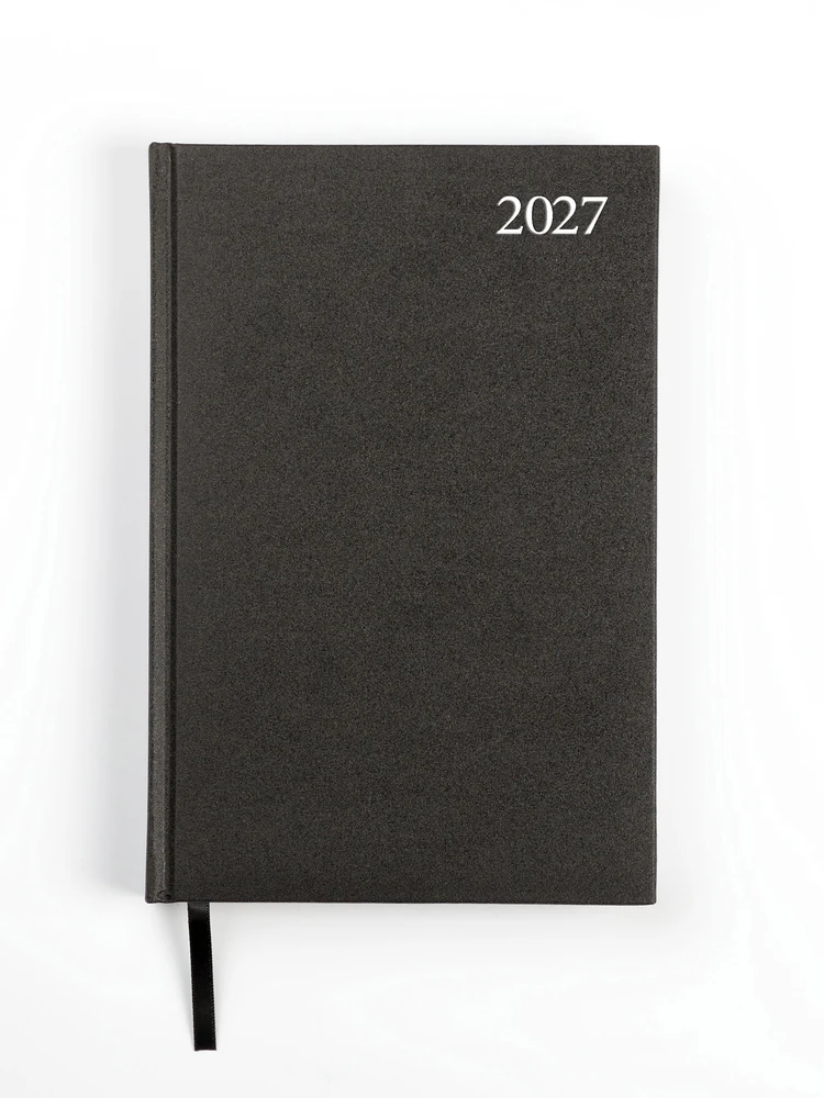 Fat Kalendorius STANDARD 2027, PVC, A5, matinė juoda LT