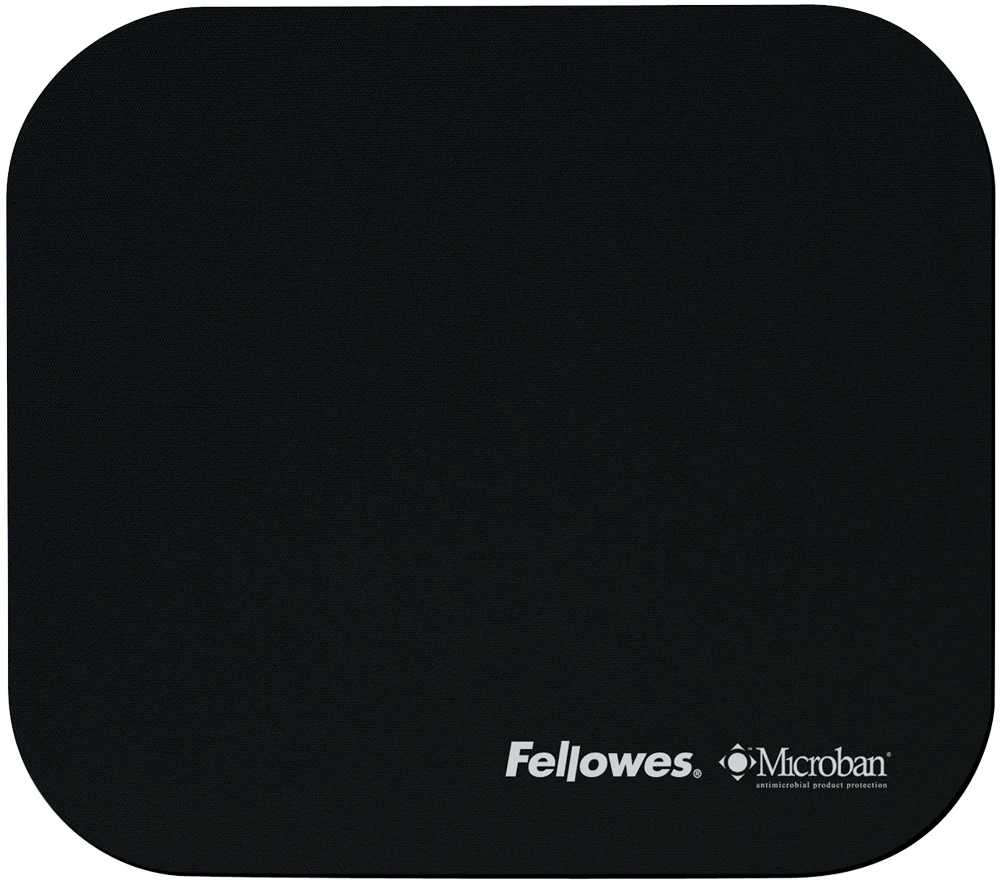 Fellowes Microban pelės kilimėlis, 264 mm x 280 mm x 3 mm, juodos spalvos