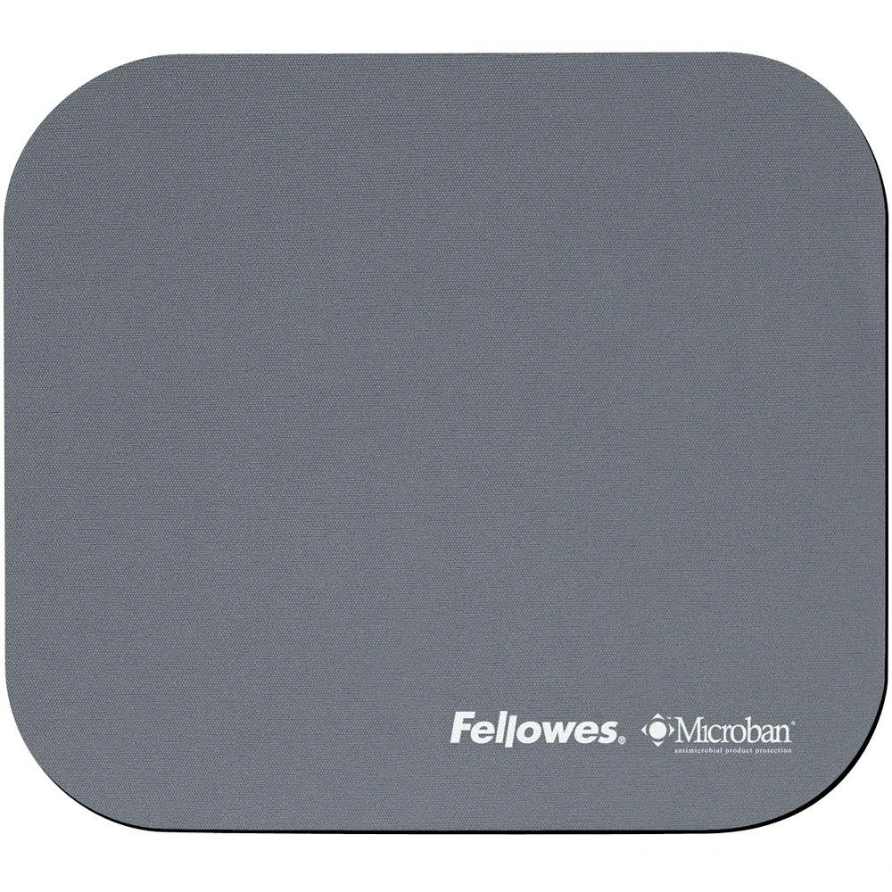 Fellowes Microban pelės kilimėlis, 192 mm x 226 mm x 3 mm, sidabrinės spalvos