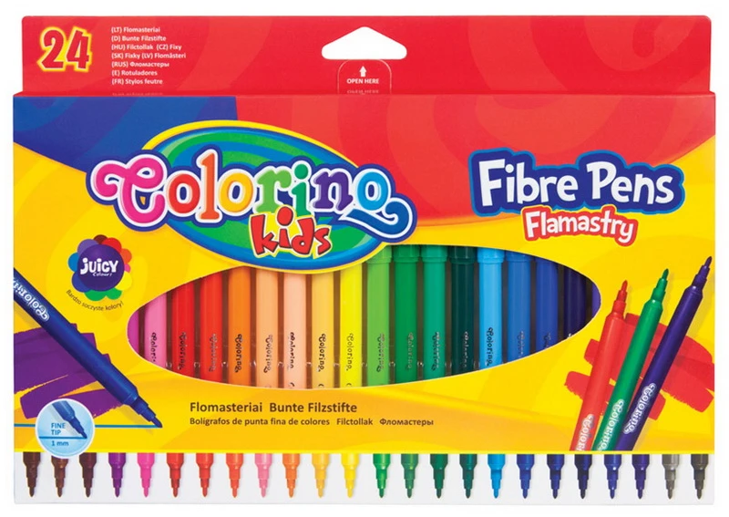 COLORINO KIDS flomasteriai, 24 spalvos, 14625PTR