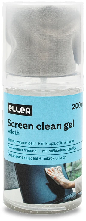Purškiamas gelinis ekranų valiklis College, LCD/LED/Plasma, 200ml+mikropluošto šluostė