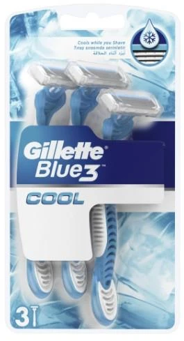 Gillete Vienkartiniai skustuvai Gillette Mėlynas 3 Cool, 3 vnt.