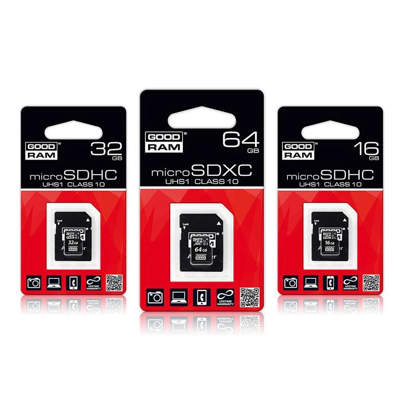 GoodRam Atminties kortelė Micro SDHC class 10 UHS I 64GB + adapteris