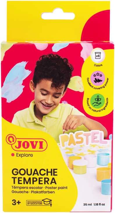 Jovi Tempera guašas, 35 ml, pastelinių spalvų rinkinys