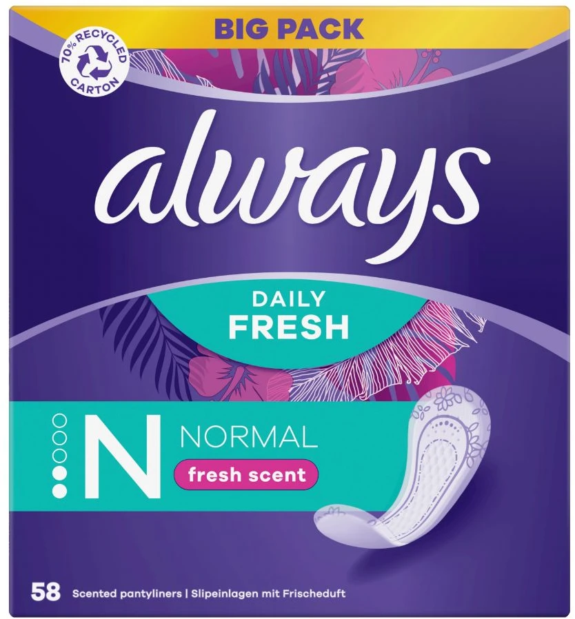 Higieniniai įklotai ALWAYS Normal Deo, 58 vnt.