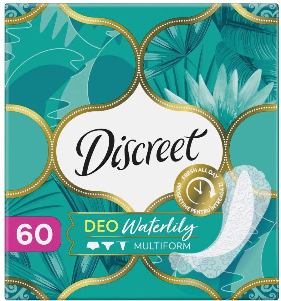 Higieniniai įklotai DISCREET Vanduo Lily, 60 vnt.