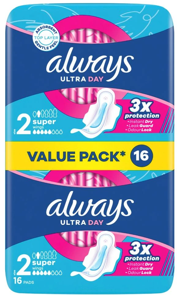Higieniniai paketai ALWAYS Ultra Super Plus, S2, 16 vnt.