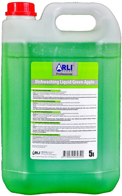 Indų ploviklis ARLI CLEAN, žaliųjų obuolių aromato, 5 l