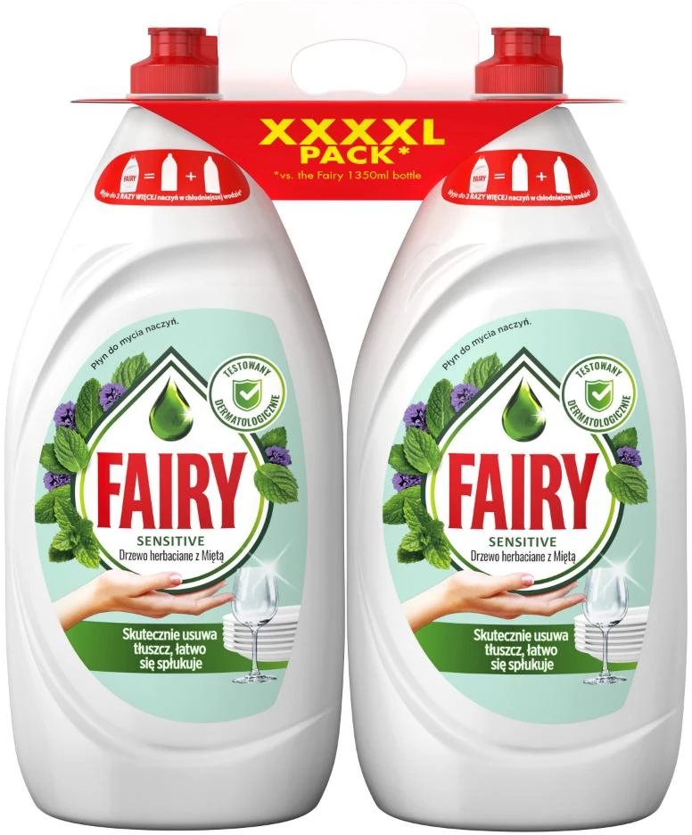 Indų ploviklis Fairy Tea Tree & Mint, 2700 ml