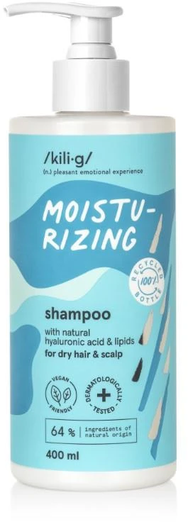 Intensyviai plaukus ir galvos odą drėkinantis šampūnas KILIG, 400 ml