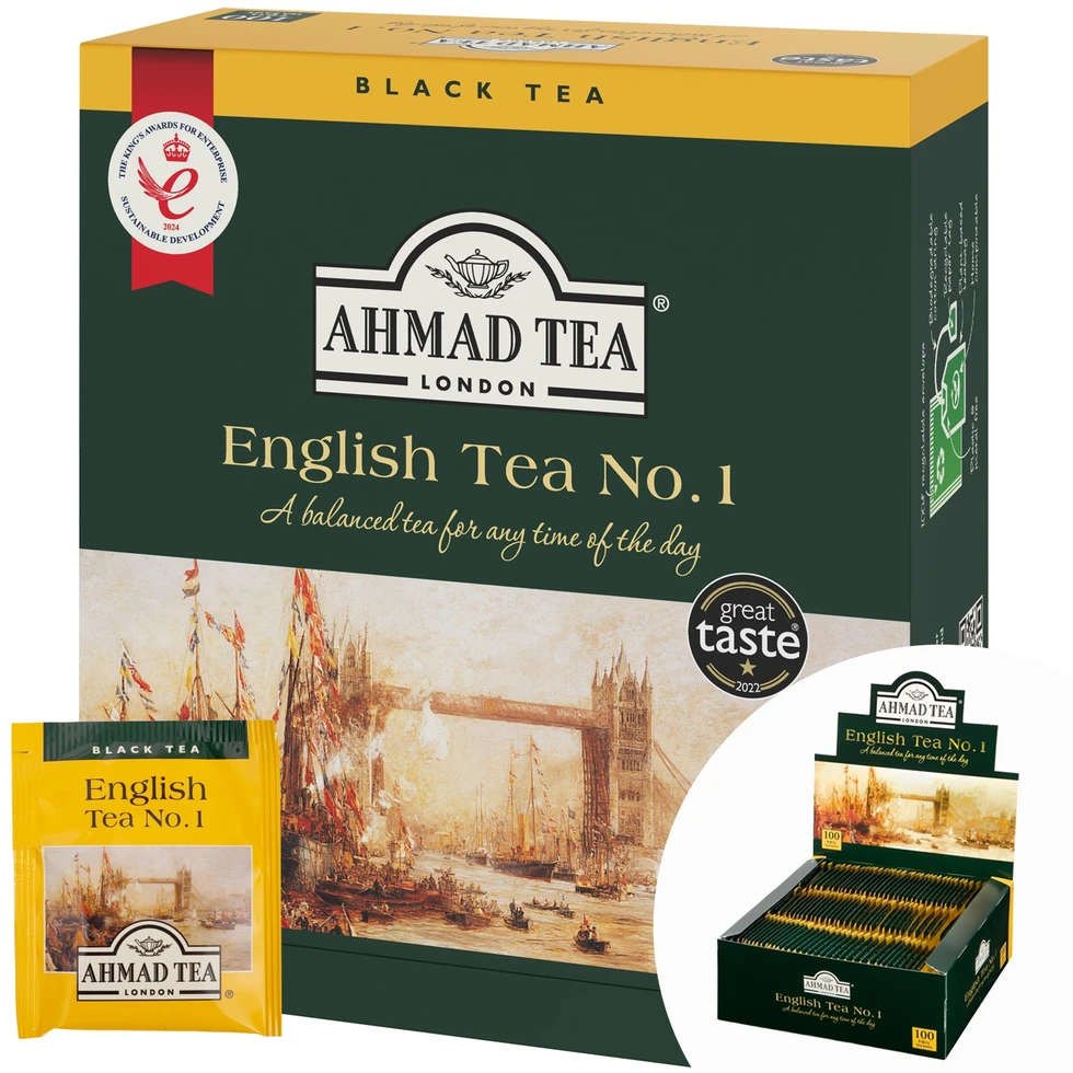 Juodoji arbata AHMAD Alu ENGLISH TEA N1, 100 x 2 g arbatos pakelių