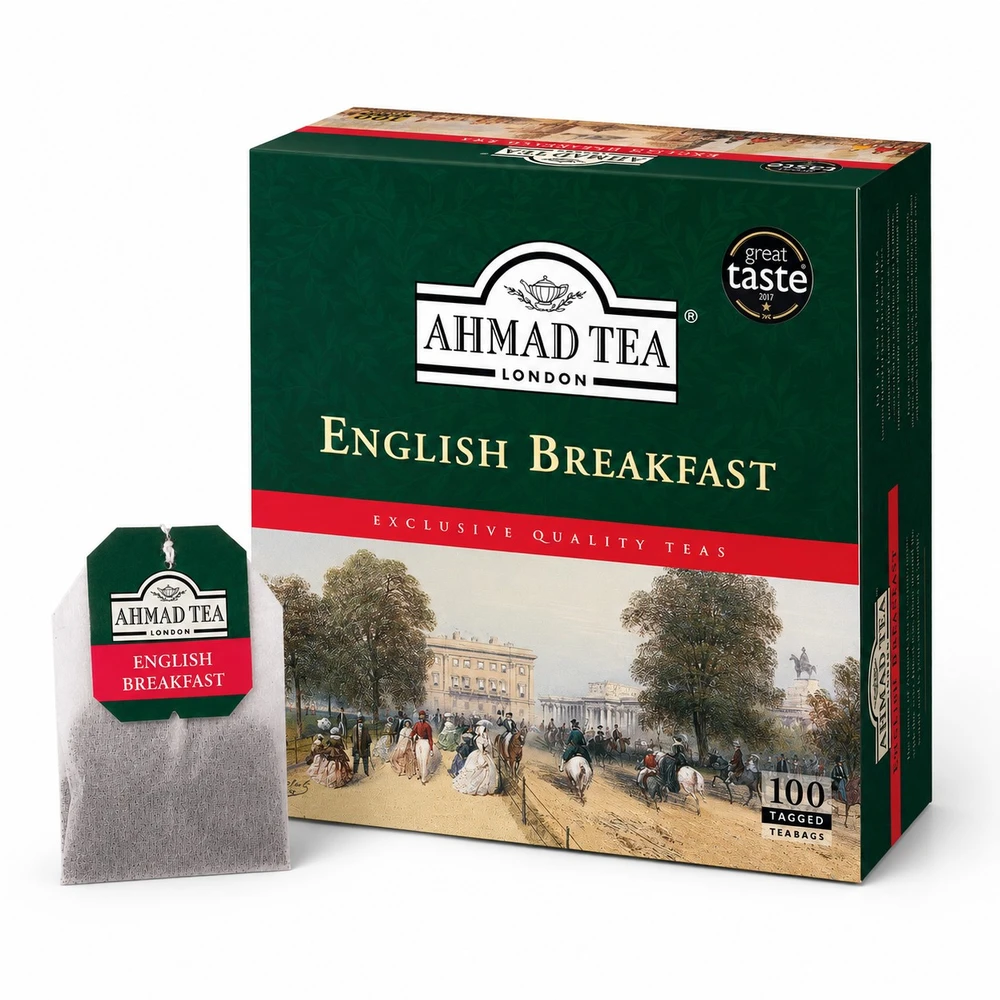 Ahmad Tea Juodoji arbata AHMAD ENGLISH BREAKFAST, maišeliuose, 100 vnt x 2 g