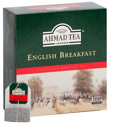 Ahmad Tea Juodoji arbata AHMAD ENGLISH BREAKFAST, maišeliuose, 100 vnt x 2 g