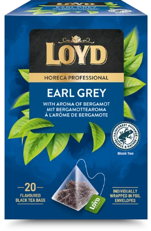 Loyd Earl Grey arbatos pakuotė su piramidės maišeliu