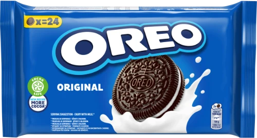Kakaviniai sausainiai OREO su vanilės skonio įdaru, 264 g