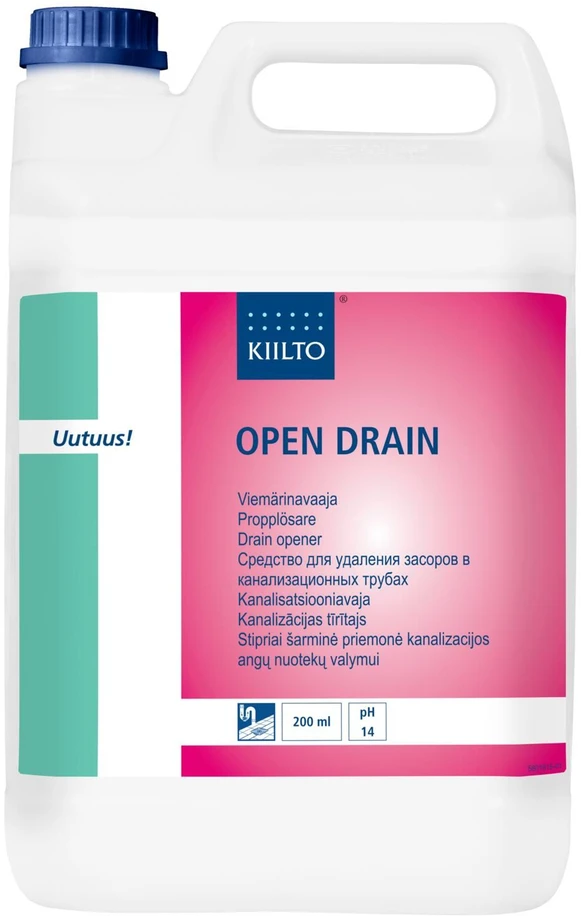 Kanalizacijos vamzdžių valiklis KIILTO Open Drain, 5 l, 1 vnt