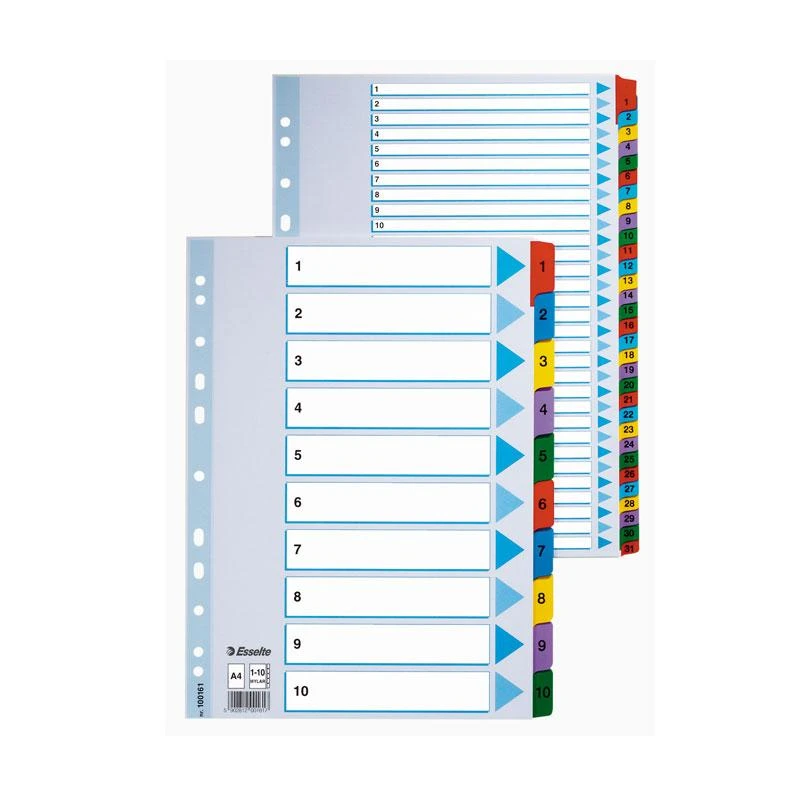 Esselte skiriamieji lapai 1-31, A4