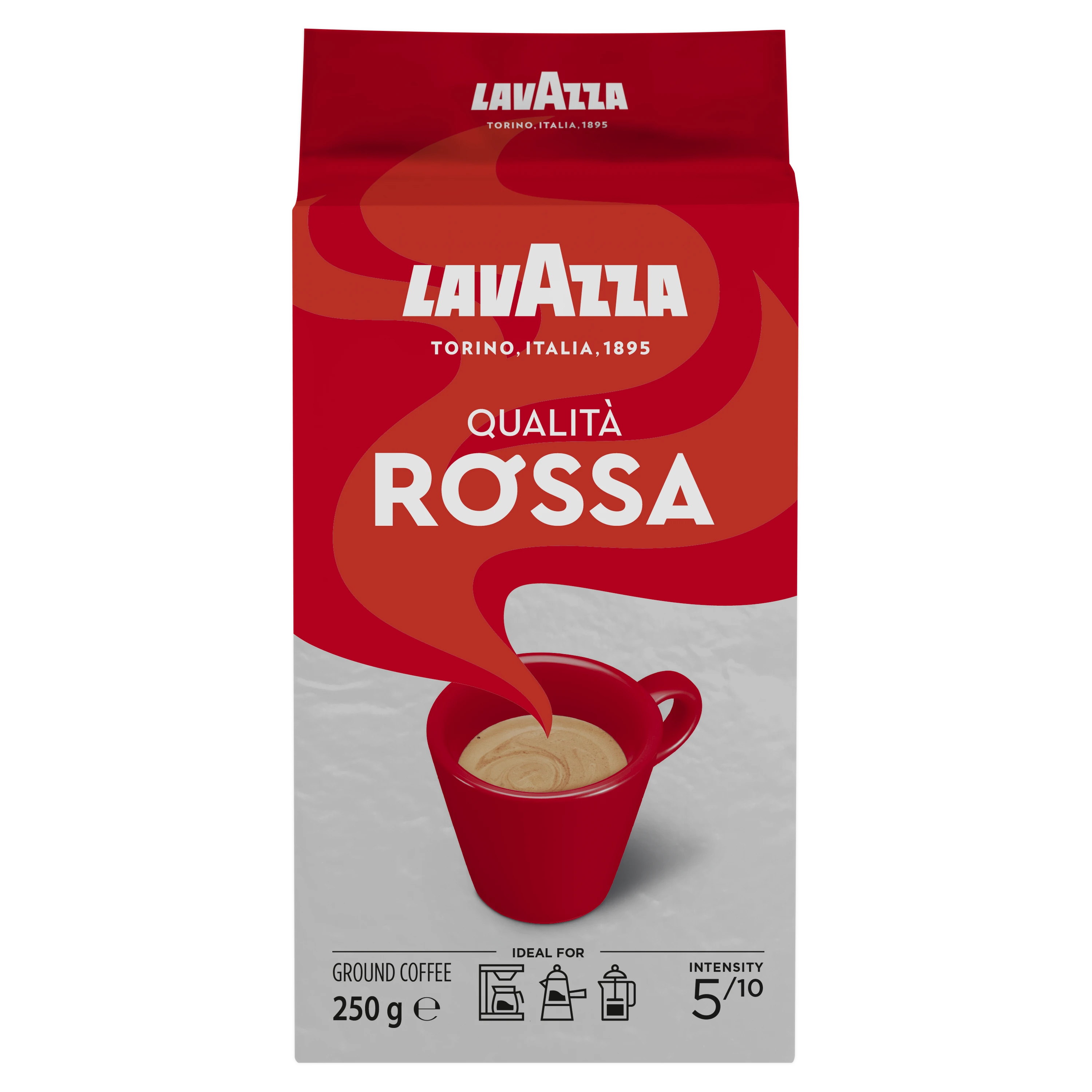 Kava LAVAZZA Qualita Rossa, malta, 250 g