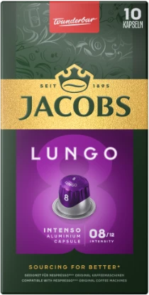 Kavos kapsulės JACOBS Lungo 8 Intenso, 52g