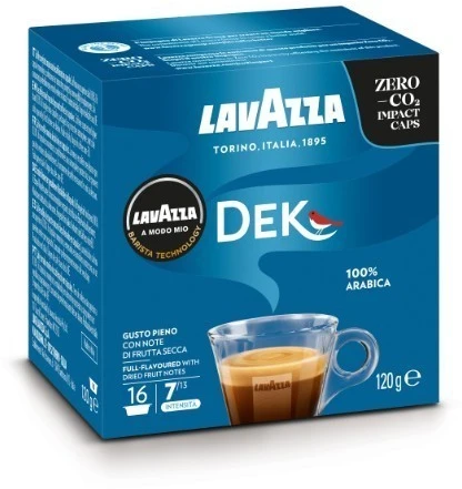 Kavos kapsulės LAVAZZA AMM „A Modo Mio Dek Cremoso“ 16 vnt x 120g