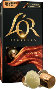 Kavos kapsulės L'OR Colombia, 10 vnt x 52g