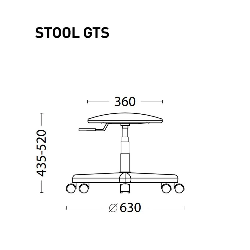 Kėdė NOWY STYL STOOL GTS odos pakaitalas, V - 14, juoda