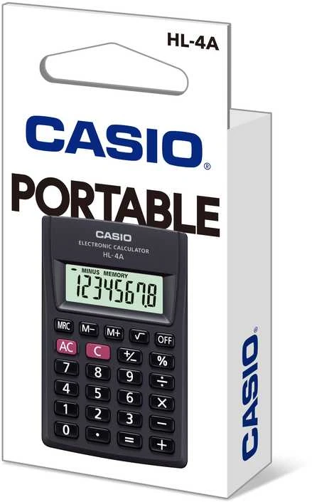 Kišeninis skaičiuotuvas CASIO HL-4A, 56 x 87 x 8.6 mm