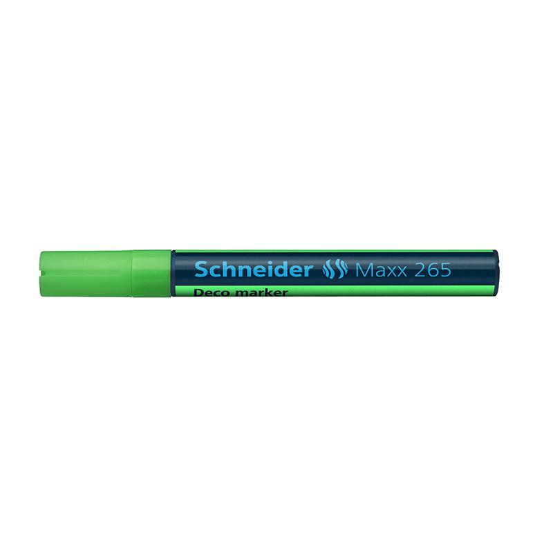Kreidinis žymeklis SCHNEIDER Deco Marker Maxx 265, apvali galvutė, šviesiai žalia sp.