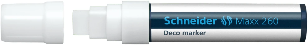 Kreidinis žymeklis SCHNEIDER DECO Maxx 260 baltos spalvos
