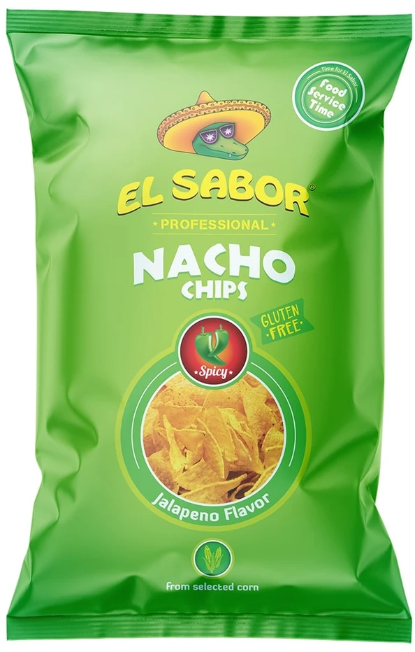 Kukurūzų traškučiai EL SABOR, su jalapenu, 425 g