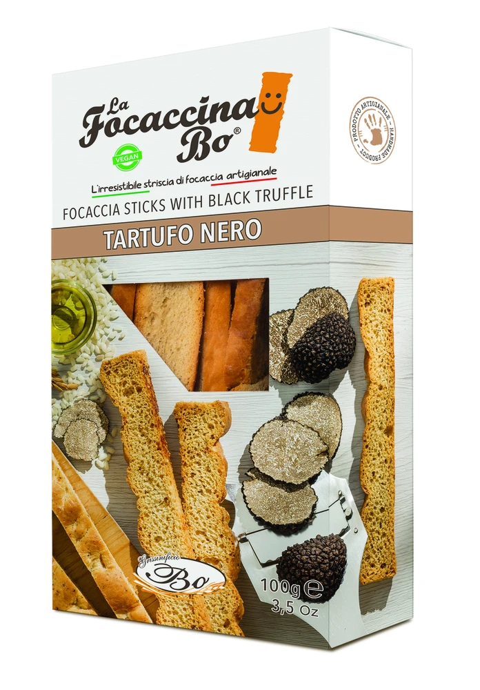 La Focaccina Bo Duonos lazdelės FOCACCINA, Al Tartufo, su triufeliais, ryžių aliejumi, 100 g